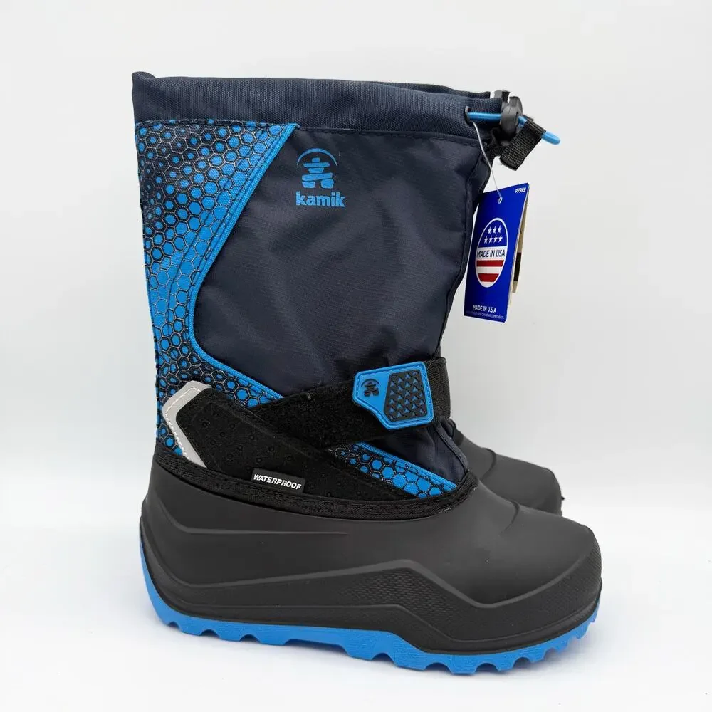 Kamik Kids Snowfall P Winter Boots US 13 EU 31 Blue Black Waterproof NIB